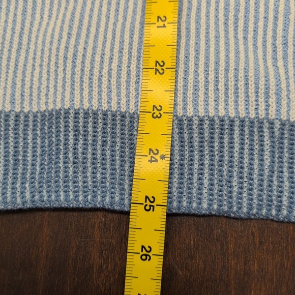 lands end drifter Cable Knit sweater Blue Size Large 14-16 - Picture 7 of 7